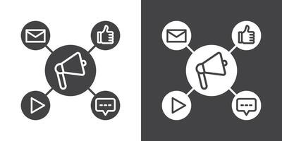Social campaign icon Thin line illustration set vector