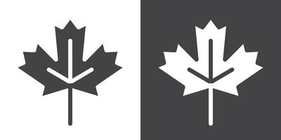Maple leaf icon Thin line illustration set vector