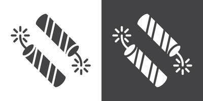 firecracker icon Thin line illustration set vector