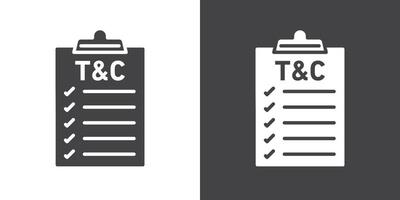 Terms and Conditions Icon Thin line illustration set vector