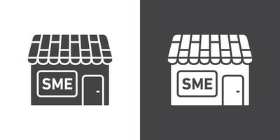SME icon Thin line illustration set vector