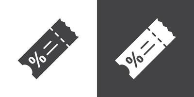 Voucher icon Thin line illustration set vector