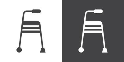 Walker icon Thin line illustration set vector