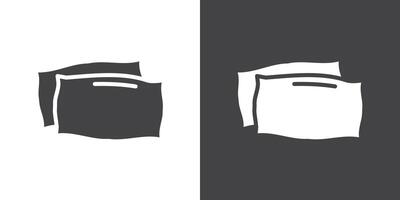 Pillow icon Thin line illustration set vector