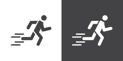 Running icon Thin line illustration set vector