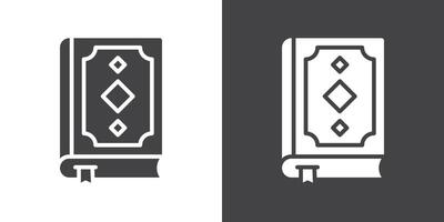 Quran book icon Thin line illustration set vector