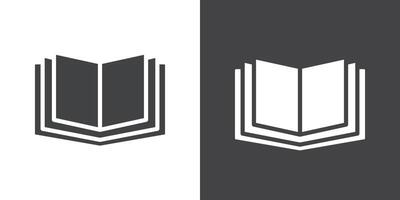 Open Book icon Thin line illustration set vector