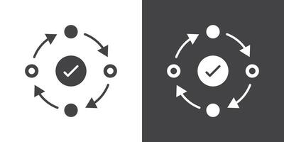 Methodology icon Thin line illustration set vector