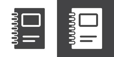 Notebook icon Thin line illustration set vector