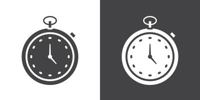 Pocket watch icon Thin line illustration set vector