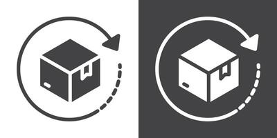 Return purchase icon Thin line illustration set vector