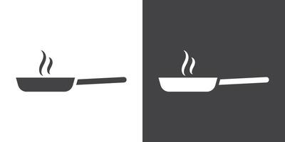 Frying pan icon Thin line illustration set vector