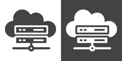 Hosting icon Thin line illustration set vector