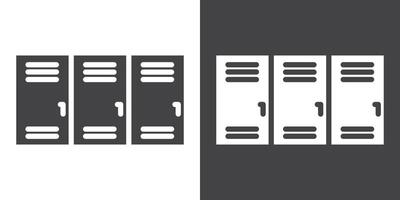 Locker icon Thin line illustration set vector
