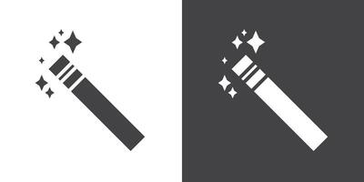 Magic wand icon Thin line illustration set vector