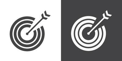 Goal setting icon Thin line illustration set vector