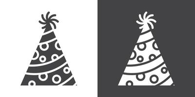 Party hat icon Thin line illustration set vector