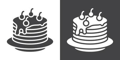 pancakes icon Thin line illustration set vector