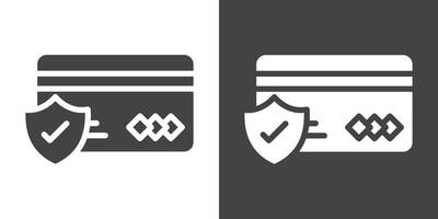 Secure payment icon Thin line illustration set vector