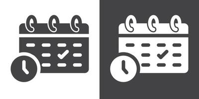Schedule icon Thin line illustration set vector