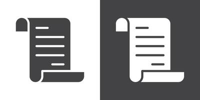 Scroll paper icon Thin line illustration set vector