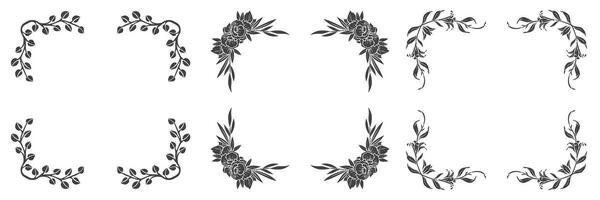 Flora Frames A Collection of Hand Drawn Wreaths Featuring Nature's Artistry and Beauty, Ideal for Invitations, Greeting Cards, and Digital Creations for Every Occasion vector