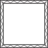 monochrome black square Yakut ornament. An endless rectangular border, a frame of the northern peoples of the Far East. vector