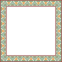 square colored border, frame, Pompeii. Rectangle Neopolitan ornament. Art of Ancient Rome. Template for stained glass vector