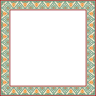 square colored border, frame, Pompeii. Rectangle Neopolitan ornament. Art of Ancient Rome. Template for stained glass