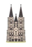 German cathedral. Icon. Logotype. Object isolated on white background. vector