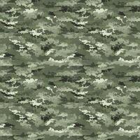 Green military pixelated camouflage seamless pattern. Modern hunting camo pattern vector