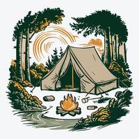 Camping Sublimation Design vector