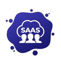 Saas users icon for web vector