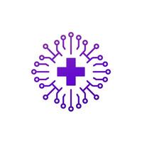 AI in healthcare icon on white vector