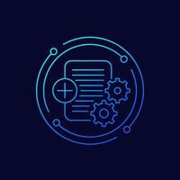 add new project icon, linear design vector