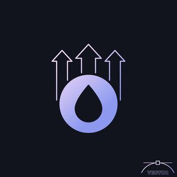 high cholesterol icon with a gradient vector