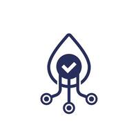 Water distribution icon on white vector