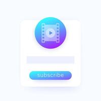 subscribe to streaming service form, ui design vector