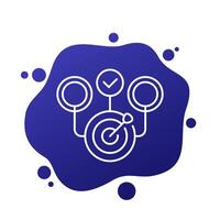 Niche market line icon for web vector