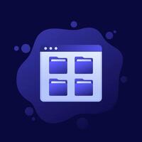 file folders icon, design vector