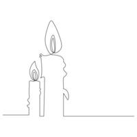 Continuous one line drawing of Diwali line art vecto vector