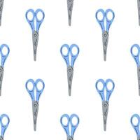 flat style school and office tools Illustration. Scissors seamless pattern. Back to School. vector