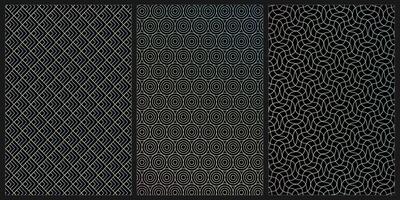 3 gradient patterns designs vector