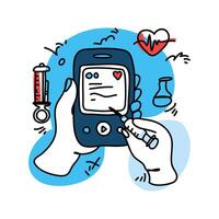 Commemorate Diabetes Day with a striking flat illustration that serves as a powerful reminder of the importance of proactive diabetes management. vector