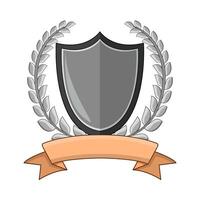 illustration of shield ribbon vector