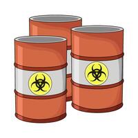illustration of radioactive barrel vector