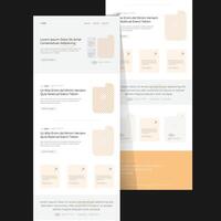 One-page website design template for business. Landing page wireframe. Flat modern responsive design. Ux ui website Design vector