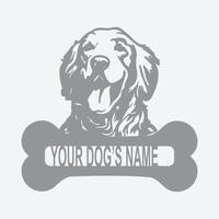 Golden retriever dog vector