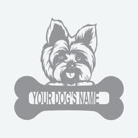 Yorkshire terrier dog design vector