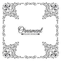 Flat decorative frame design background vector